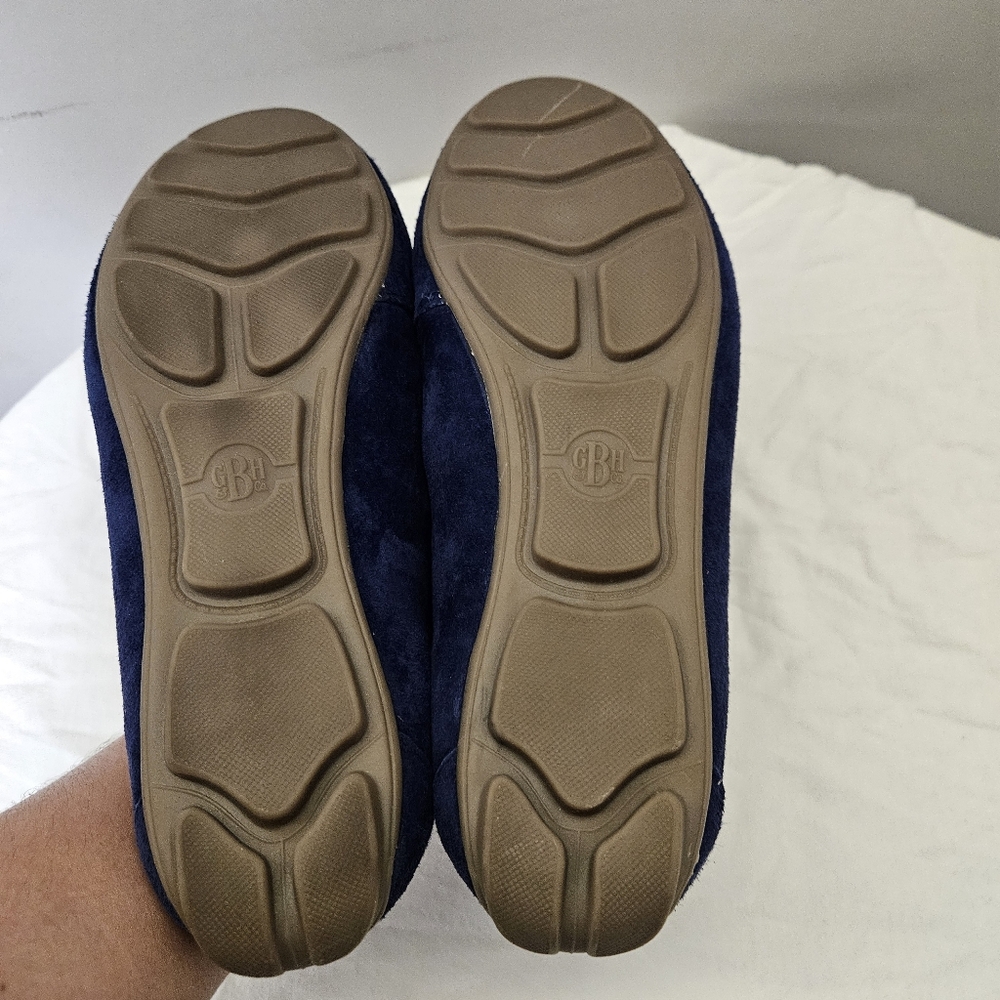 G.H.Bass & Co Navy Suede Moccasins Women Size 9 - Picture 12 of 14